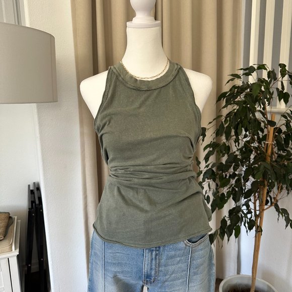FP Movement by Free People Women's Washed Green Sleeveless Tank SIZE: M - Picture 2 of 3